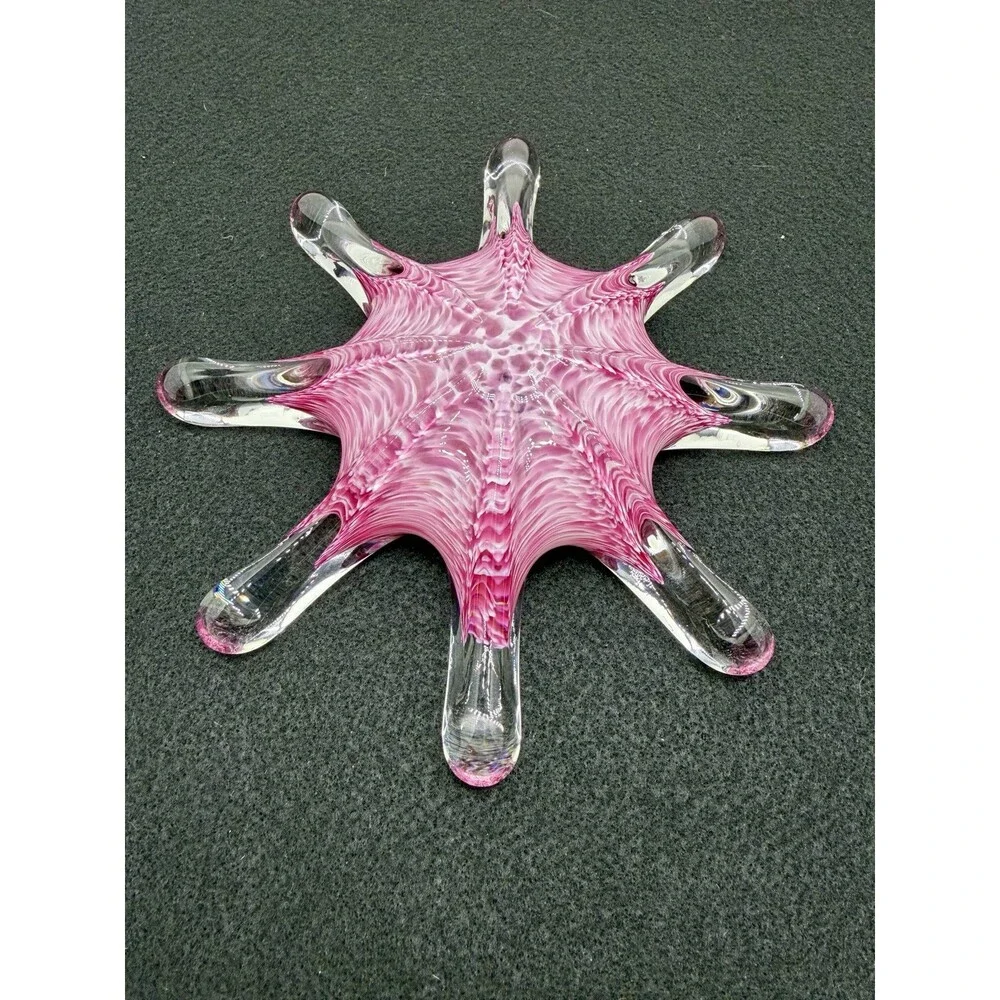 Hot Island Glass Maui Art Glass Pink Starfish Paperweight 2002